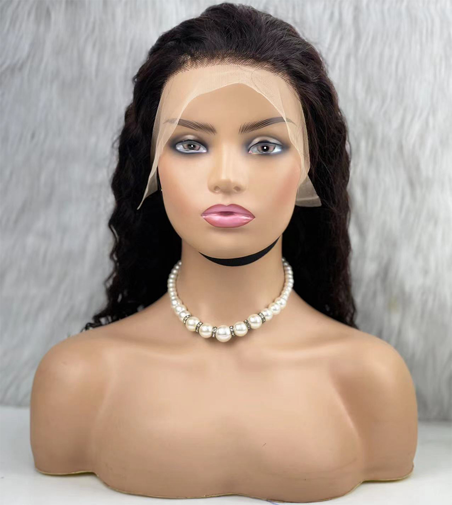 Gerçek Front Lace Tül Peruk - Derin Dalgalı - Doğal 50-55cm - Görsel 2