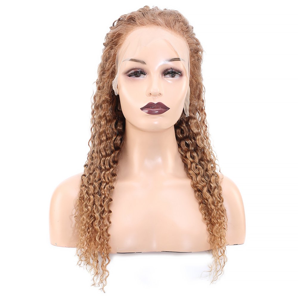 Afro Dalga Front Lace Gerçek Tül Peruk - Kumral - 60-65cm - Görsel 2
