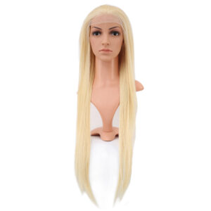 Gerçek Front Lace Düz Platin Tül Peruk - 80-85cm