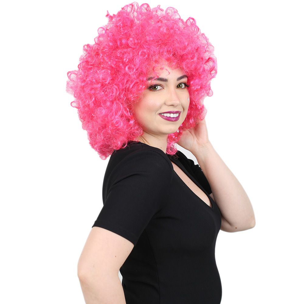 Animasyon Parti Ve Palyaço Peruğu - Neon Pembe - Görsel 3