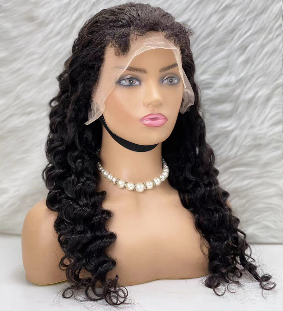 Gerçek Front Lace Tül Peruk - Yoğun Dalgalı - Doğal 70-75cm - Görsel 2