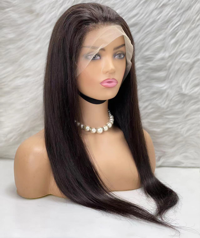 Gerçek Front Lace Tül Peruk - Düz - Doğal 65-70cm - Görsel 2