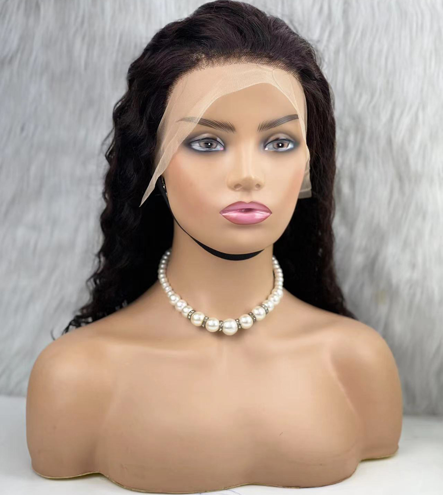 Gerçek Front Lace Tül Peruk - Derin Dalgalı - Doğal 50-55cm - Görsel 3
