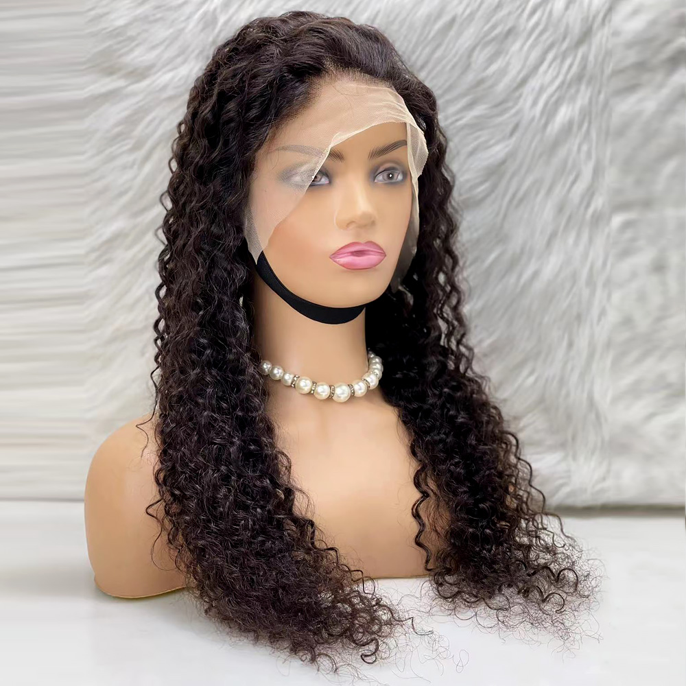 Afro Dalga Front Lace Gerçek Tül Peruk - Doğal - 70-75cm - Görsel 2