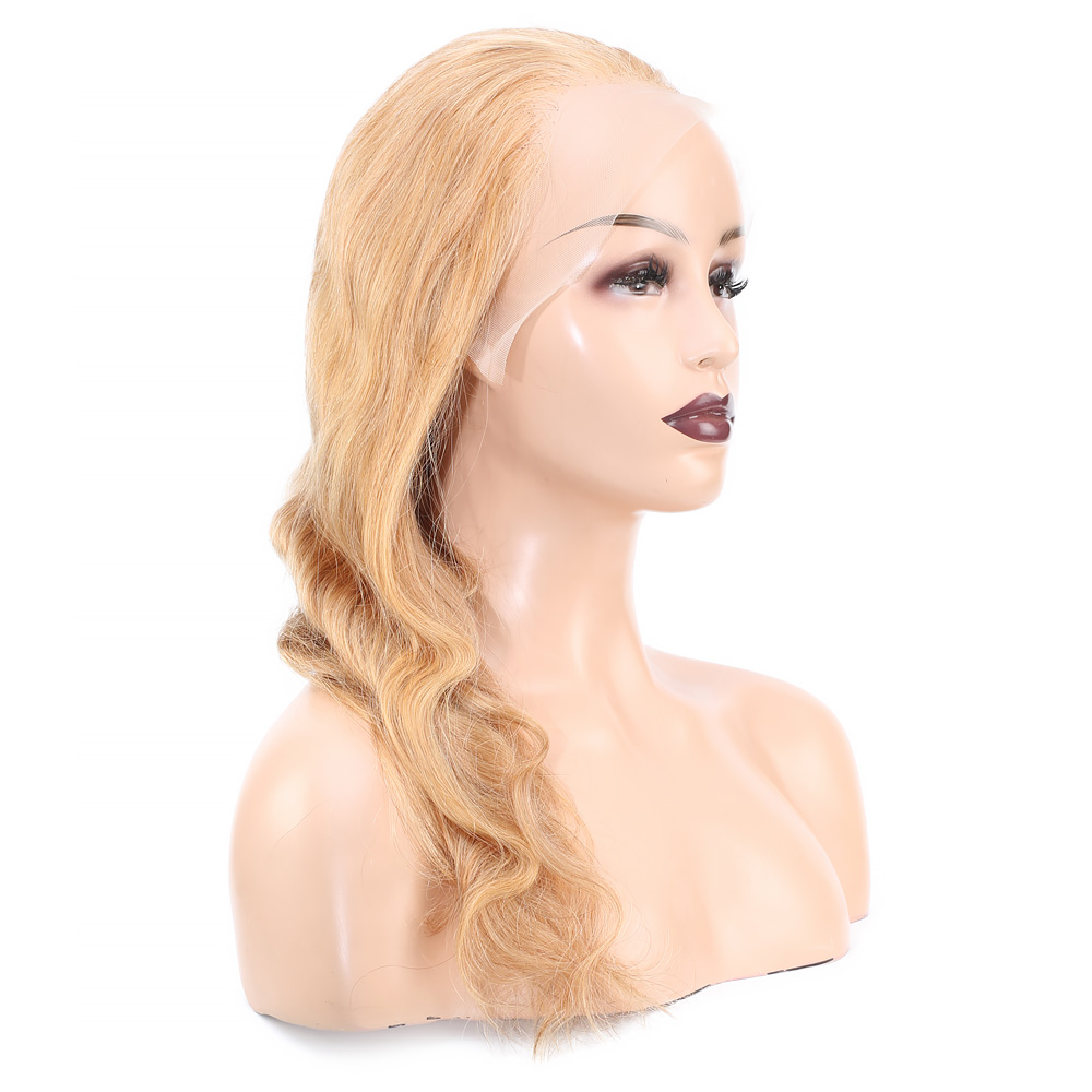 Dalgalı Front Lace Gerçek Tül Peruk - Altın Karamel - 60-65cm - Görsel 3