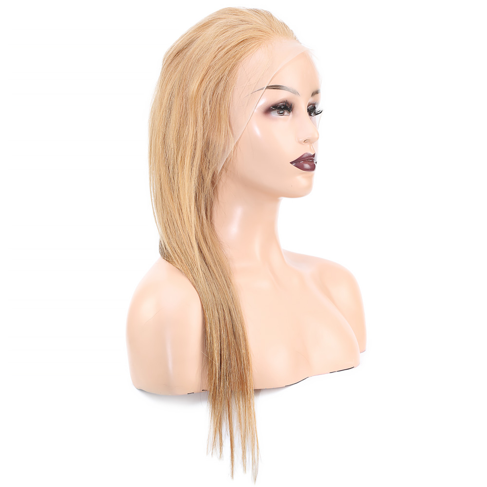 Düz Front Lace Gerçek Tül Peruk - Sıcak Karamel - 60-65cm - Görsel 3