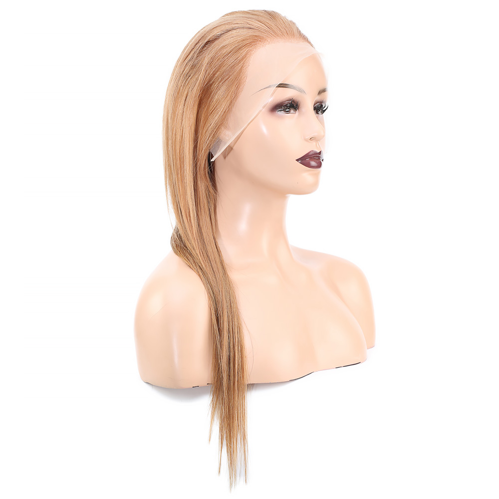 Düz Front Lace Gerçek Tül Peruk - Kumral - 60-65cm - Görsel 3