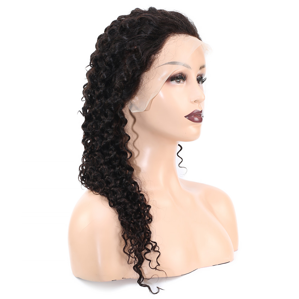 Afro Dalga Front Lace Gerçek Tül Peruk - Doğal - 60-65cm - Görsel 2
