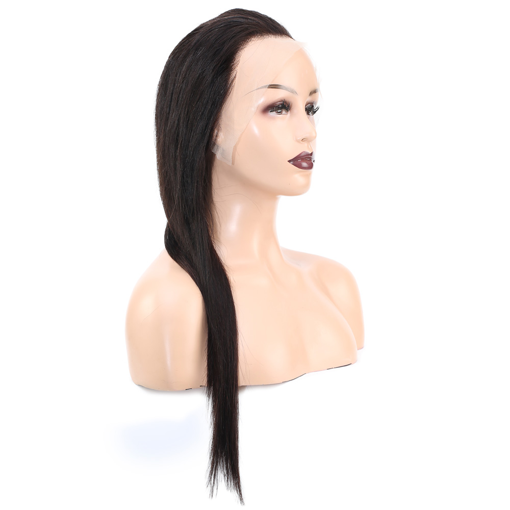 Düz Front Lace Gerçek Tül Peruk - Doğal - 60-65cm - Görsel 3