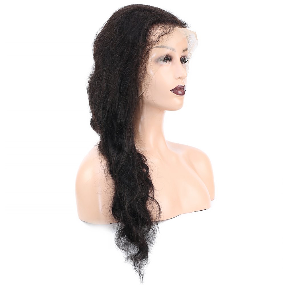 Front Lace Gerçek Tül Peruk Dalgalı - Doğal - 70-75cm - Görsel 3