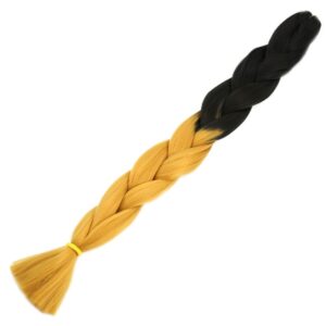 Afrika Örgülük Sentetik Ombreli Saç 100 Gr. - Siyah / Gold Sarı