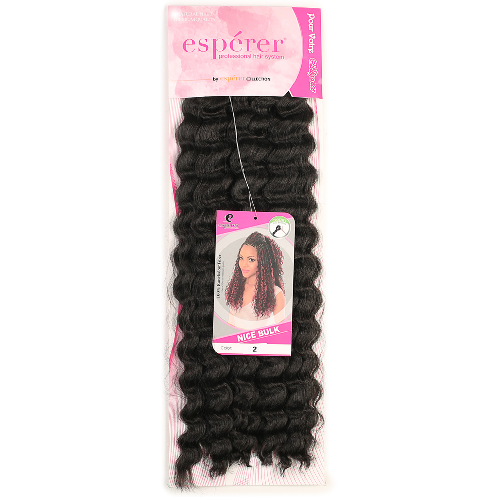 Nice Bulk Afro Su Dalgası Saç - Koyu Kestane - Görsel 2