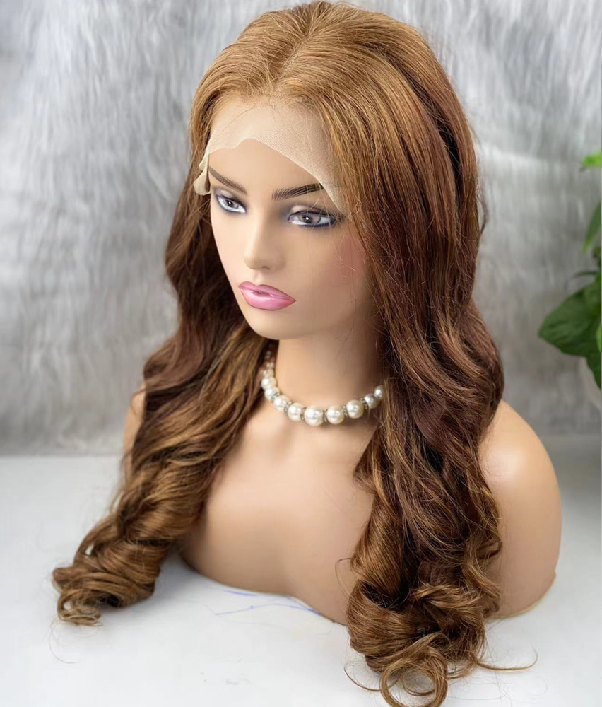 Gerçek Front Lace Tül Peruk - Dalgalı - Kumral 70-75cm - Görsel 3