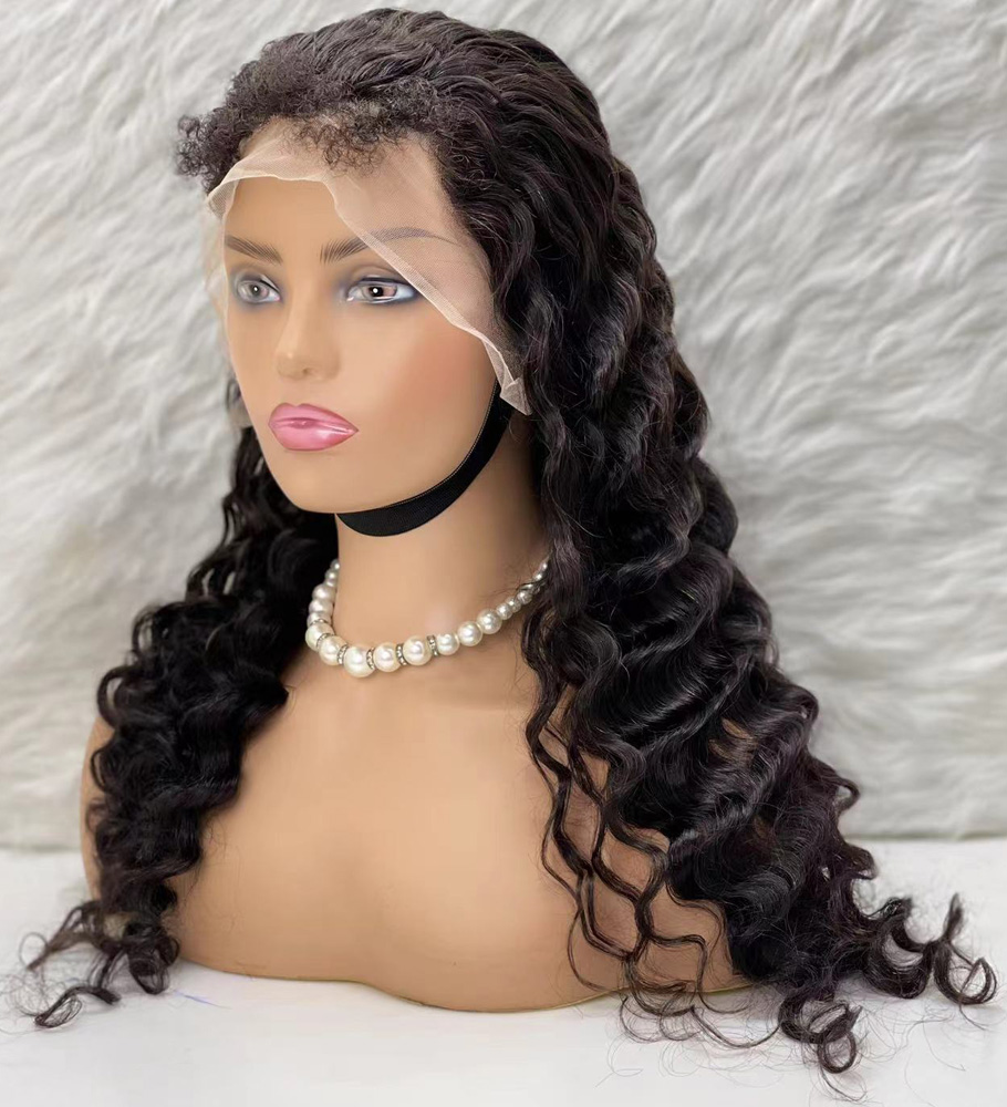 Gerçek Front Lace Tül Peruk - Yoğun Dalgalı - Doğal 70-75cm - Görsel 3