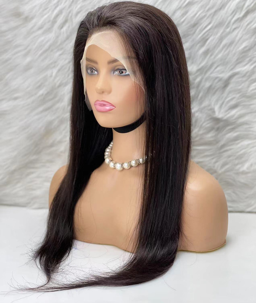 Gerçek Front Lace Tül Peruk - Düz - Doğal 65-70cm - Görsel 3