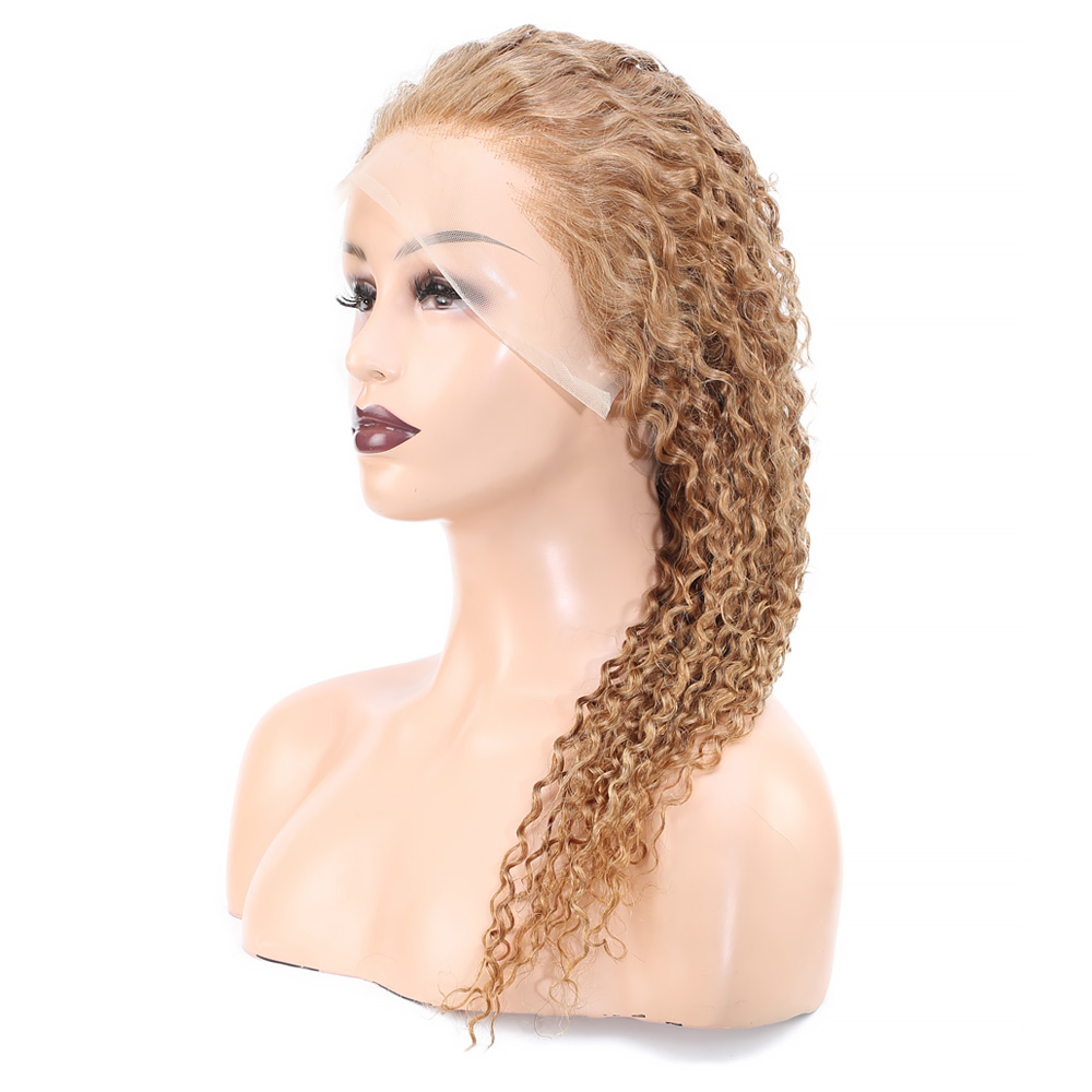Afro Dalga Front Lace Gerçek Tül Peruk - Sıcak Karamel - 60-65cm - Görsel 4
