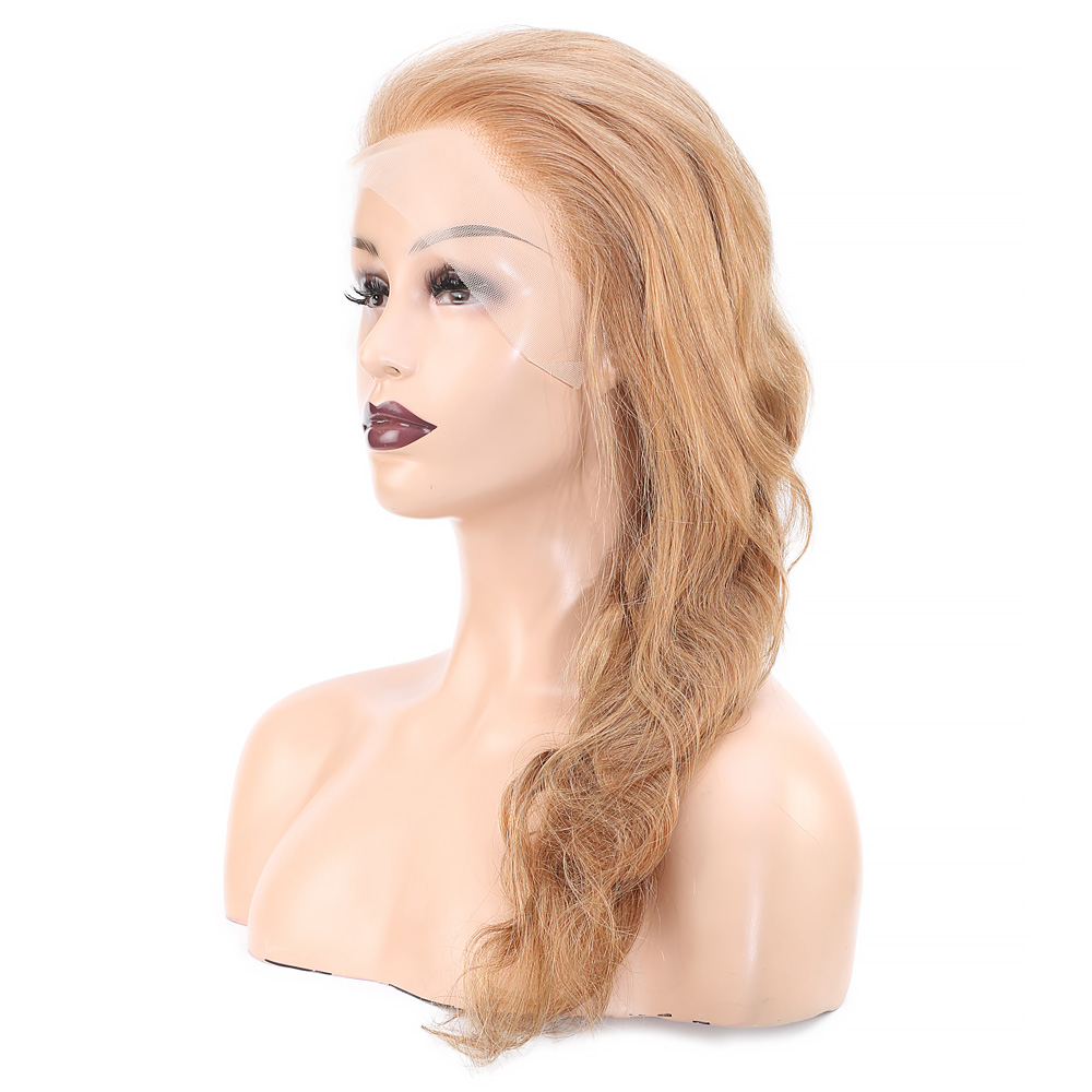 Dalgalı Front Lace Gerçek Tül Peruk - Kumral - 60-65cm - Görsel 4