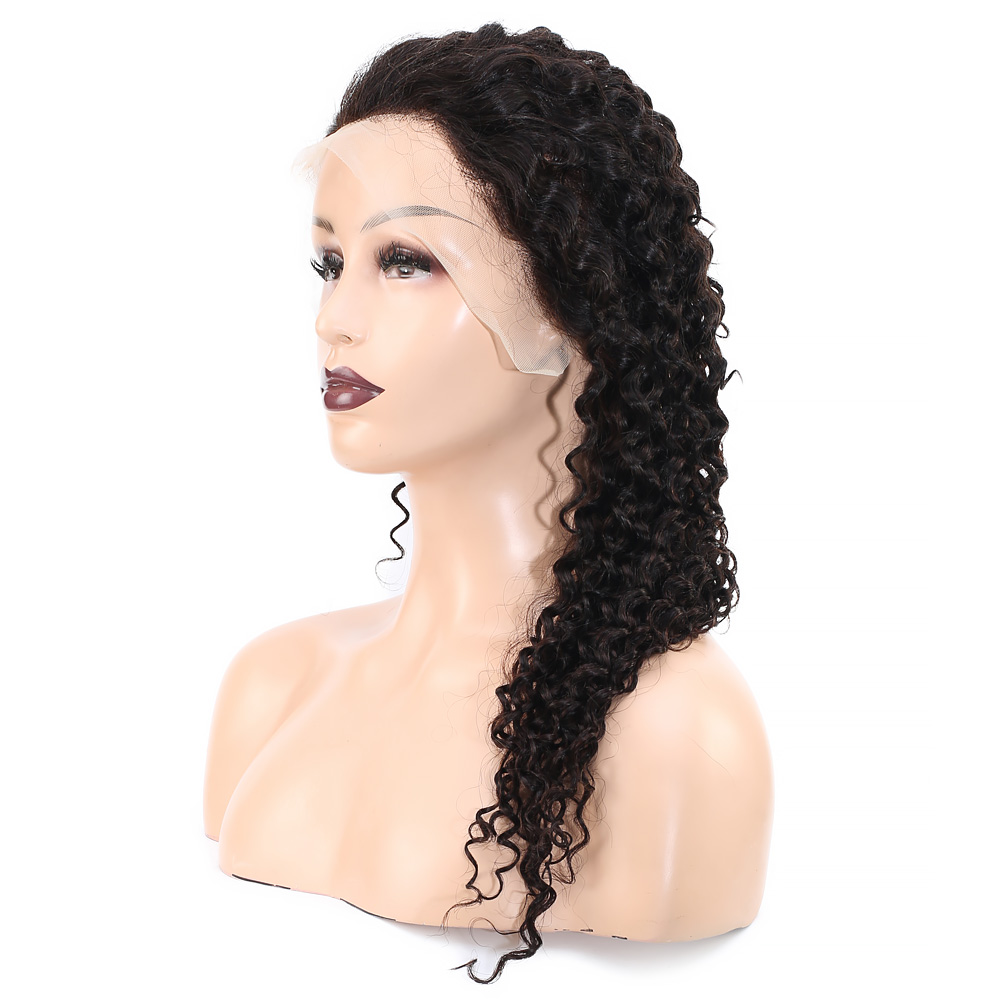 Afro Dalga Front Lace Gerçek Tül Peruk - Doğal - 60-65cm - Görsel 3