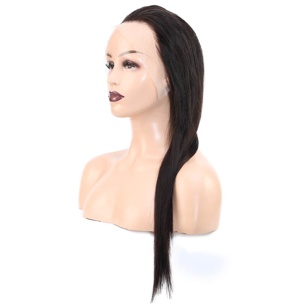 Düz Front Lace Gerçek Tül Peruk - Doğal - 60-65cm - Görsel 4