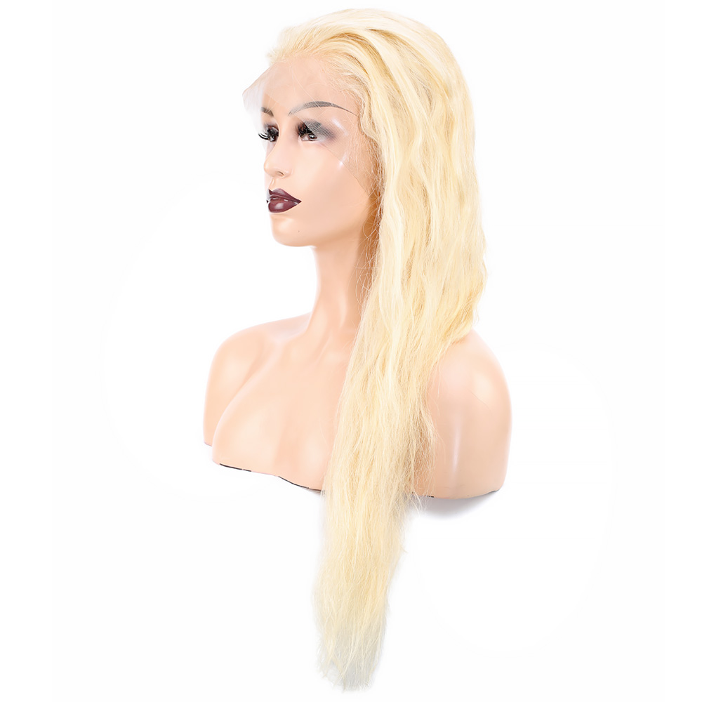 Gerçek Front Lace Tül Peruk - Platin - 70-75cm - Görsel 3