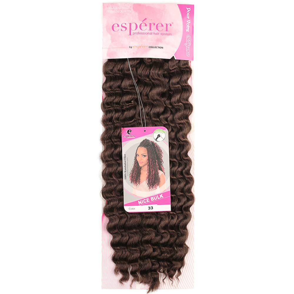 Nice Bulk Afro Su Dalgası Saç - Koyu Kahve - Görsel 2