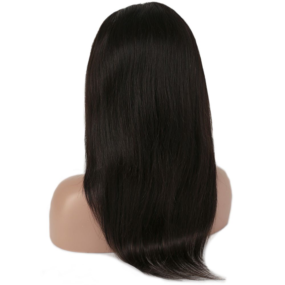 Gerçek Front Lace Tül Peruk - Düz - Siyah 45-50cm - Görsel 4