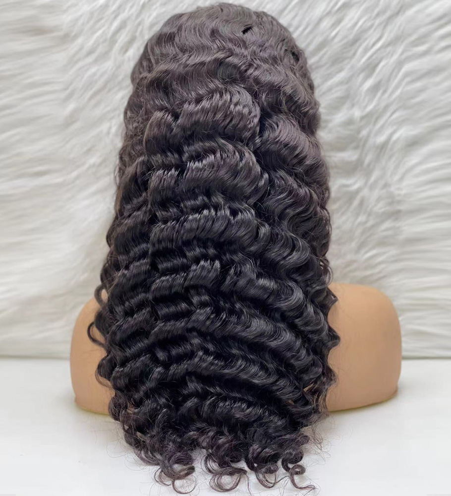 Gerçek Front Lace Tül Peruk - Yoğun Dalgalı - Doğal 70-75cm - Görsel 4