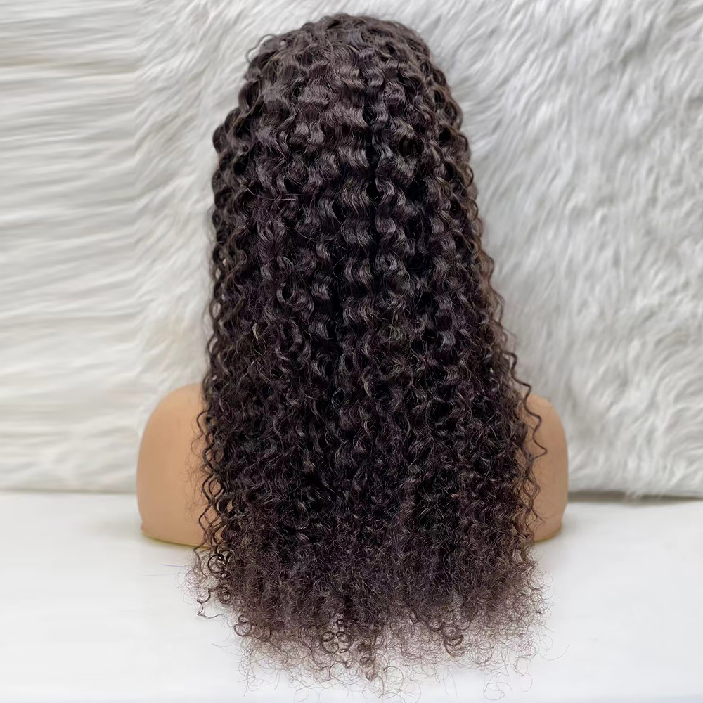 Afro Dalga Front Lace Gerçek Tül Peruk - Doğal - 70-75cm - Görsel 4