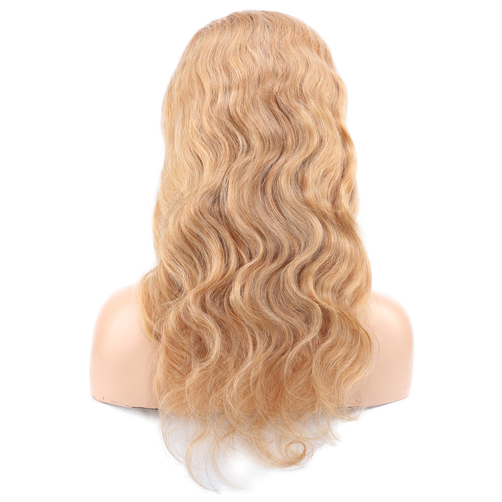 Dalgalı Front Lace Gerçek Tül Peruk - Altın Karamel - 60-65cm - Görsel 5