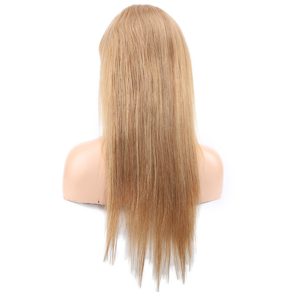 Düz Front Lace Gerçek Tül Peruk - Sıcak Karamel - 60-65cm - Görsel 5