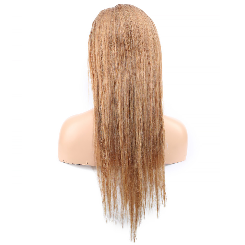 Düz Front Lace Gerçek Tül Peruk - Kumral - 60-65cm - Görsel 5