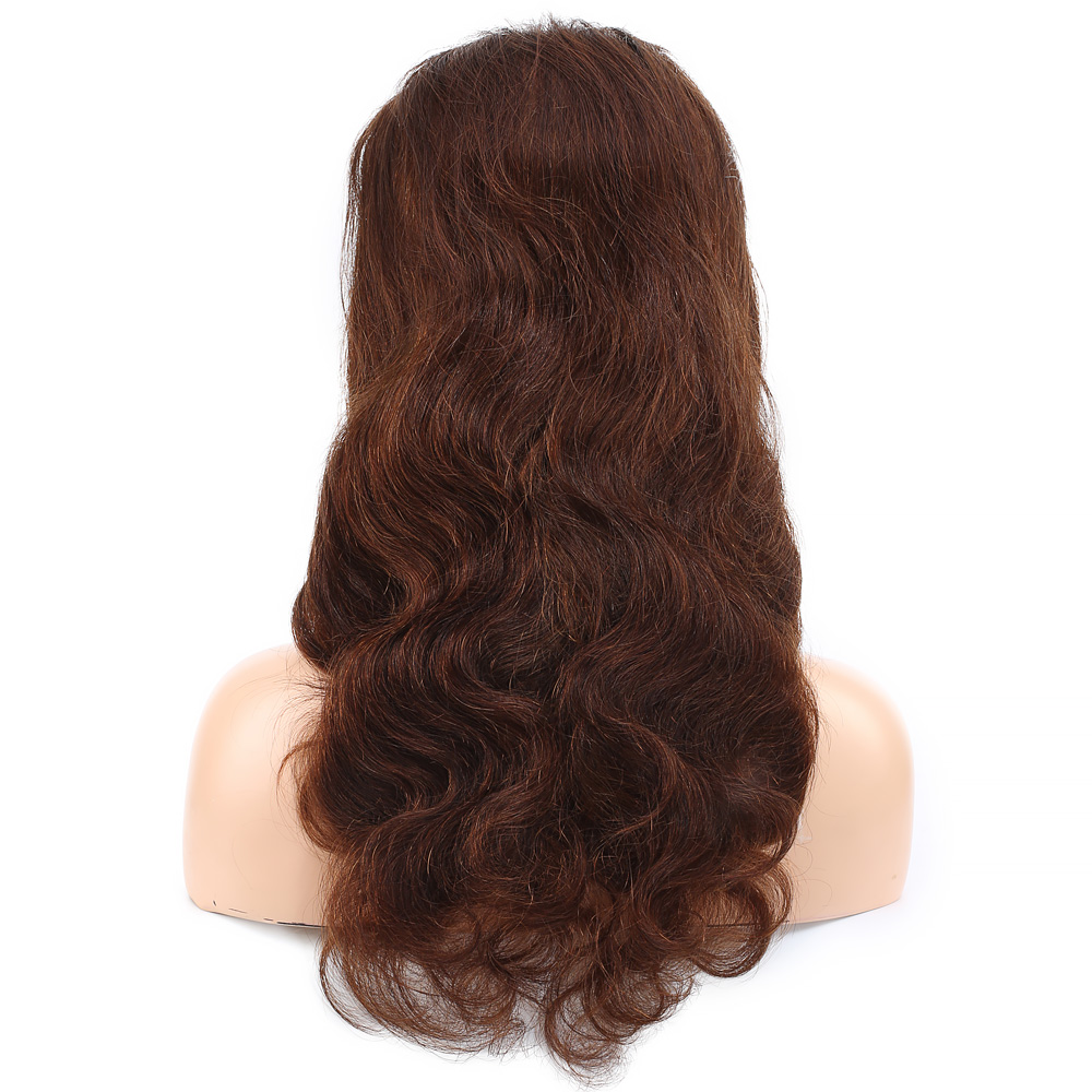Dalgalı Front Lace Gerçek Tül Peruk - Açık Kahve - 60-65cm - Görsel 4
