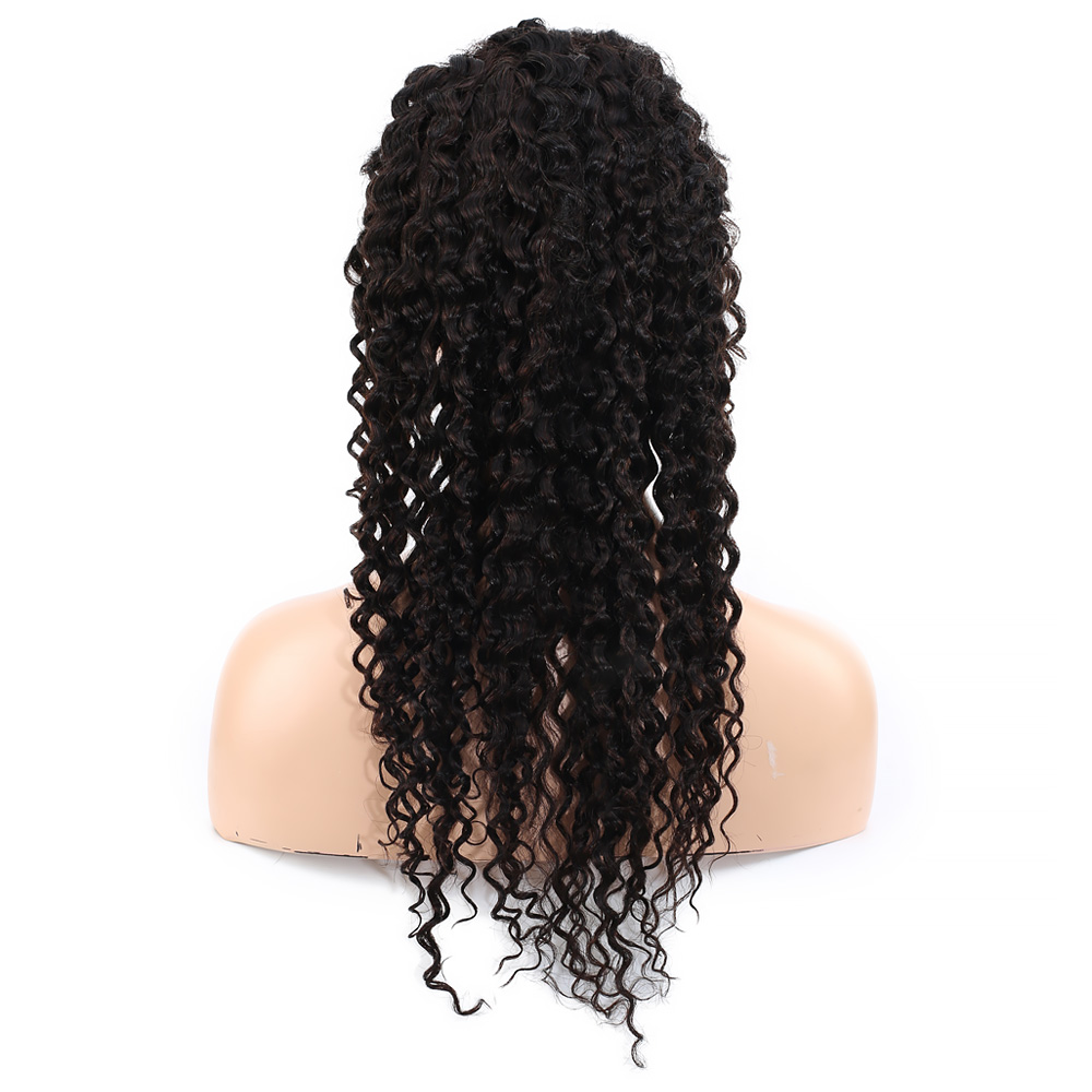 Afro Dalga Front Lace Gerçek Tül Peruk - Doğal - 60-65cm - Görsel 4