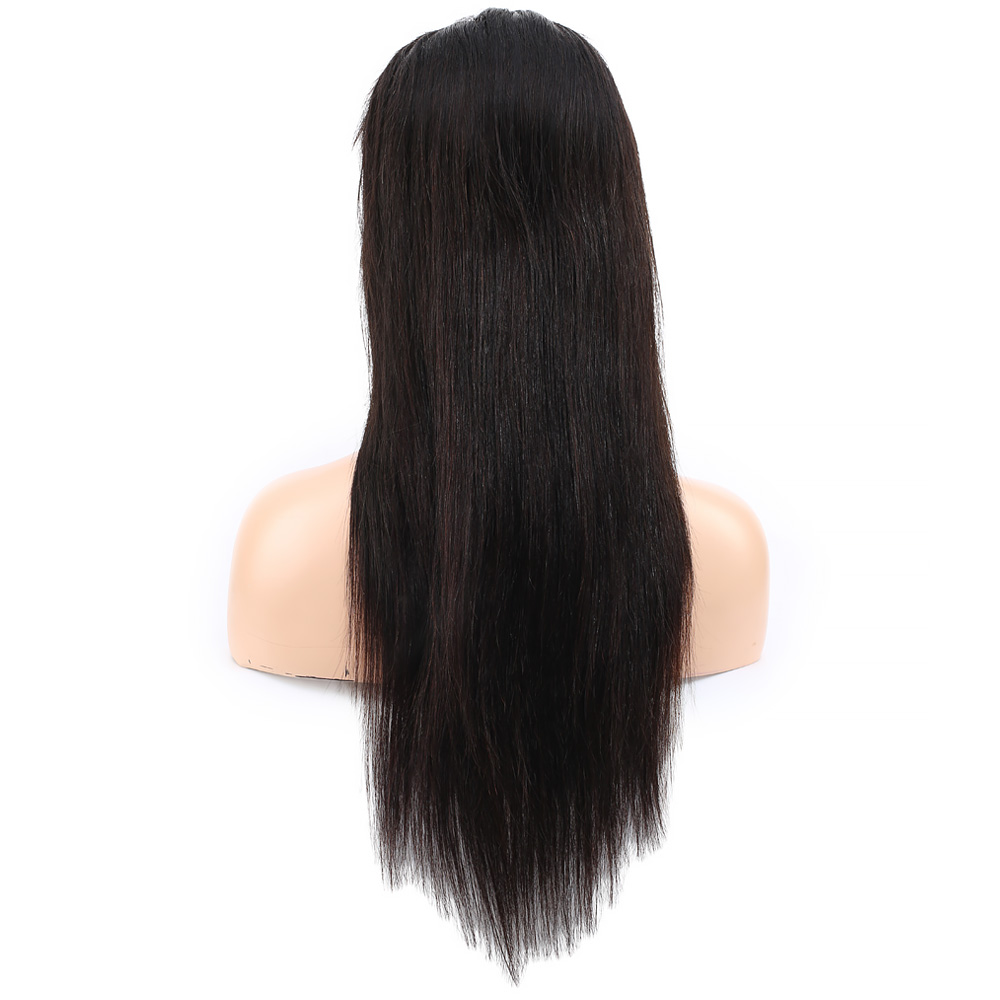 Düz Front Lace Gerçek Tül Peruk - Doğal - 60-65cm - Görsel 5