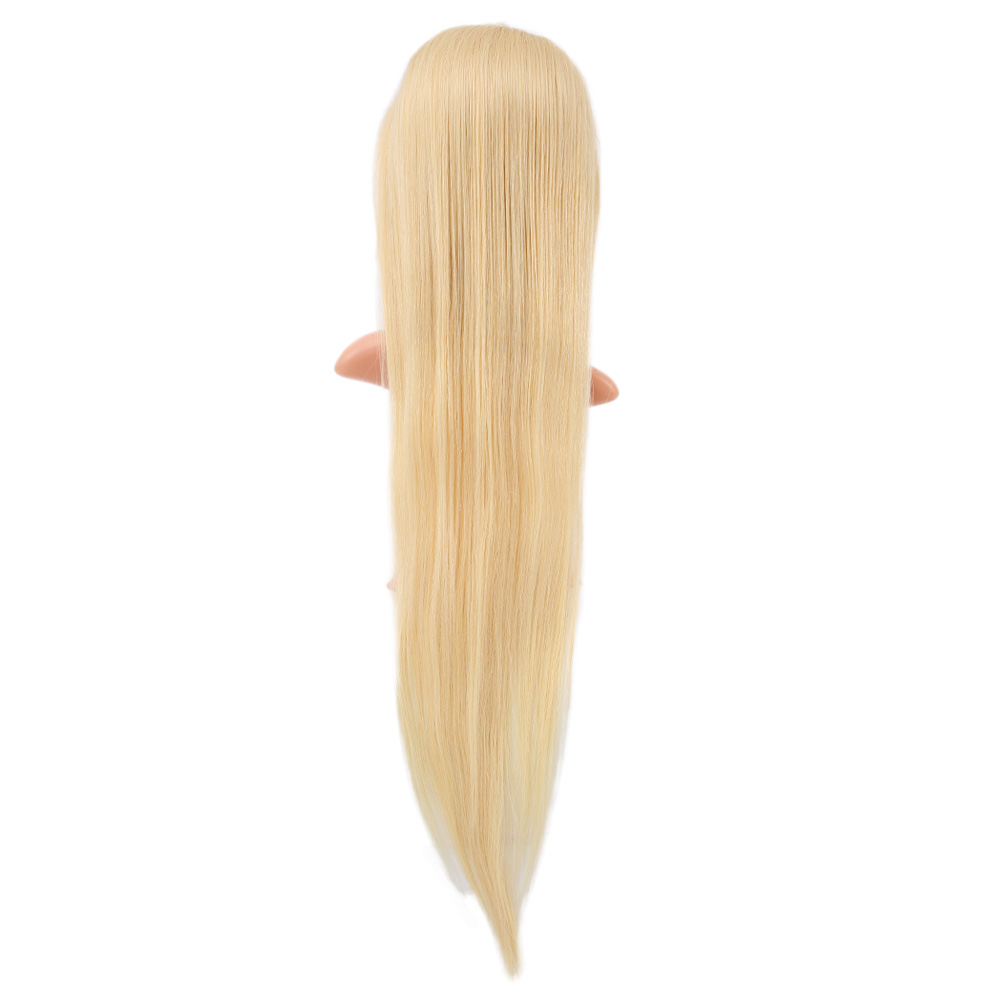 Gerçek Front Lace Düz Platin Tül Peruk - 85-90cm - Görsel 4