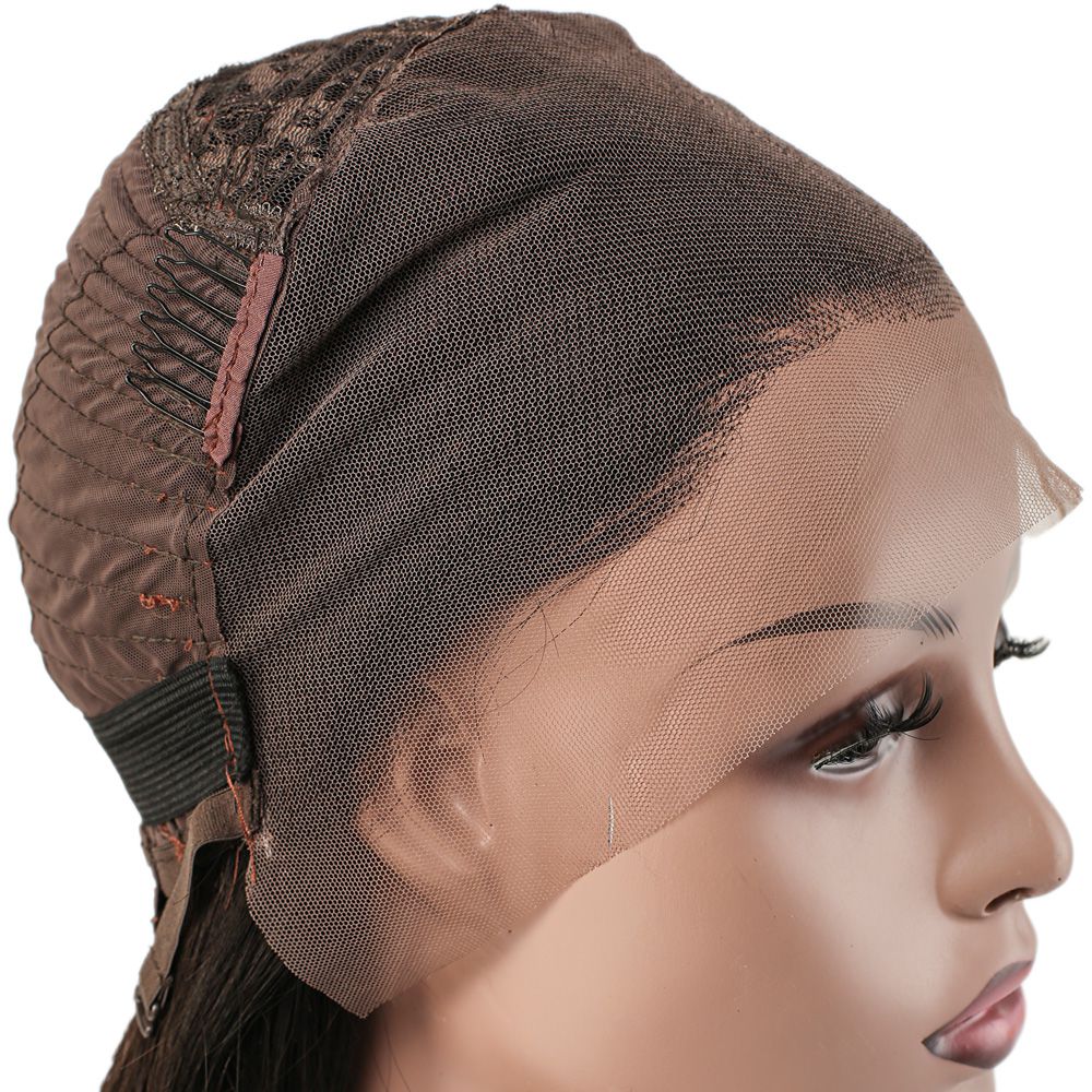 Gerçek Front Lace Tül Peruk - Düz - Siyah 45-50cm - Görsel 5
