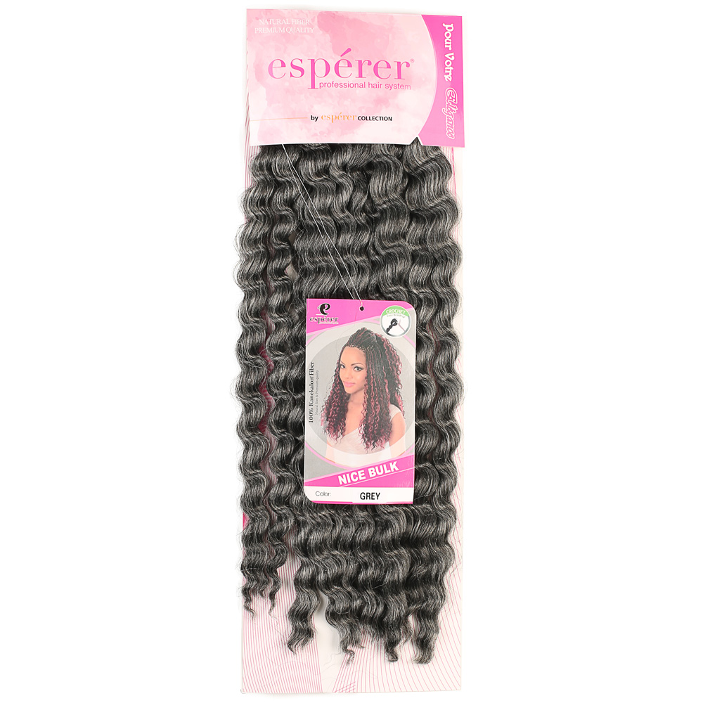 Nice Bulk Afro Su Dalgası Saç - Gri - Görsel 2