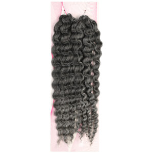 Nice Bulk Afro Su Dalgası Saç - Siyah / Gri Ombreli