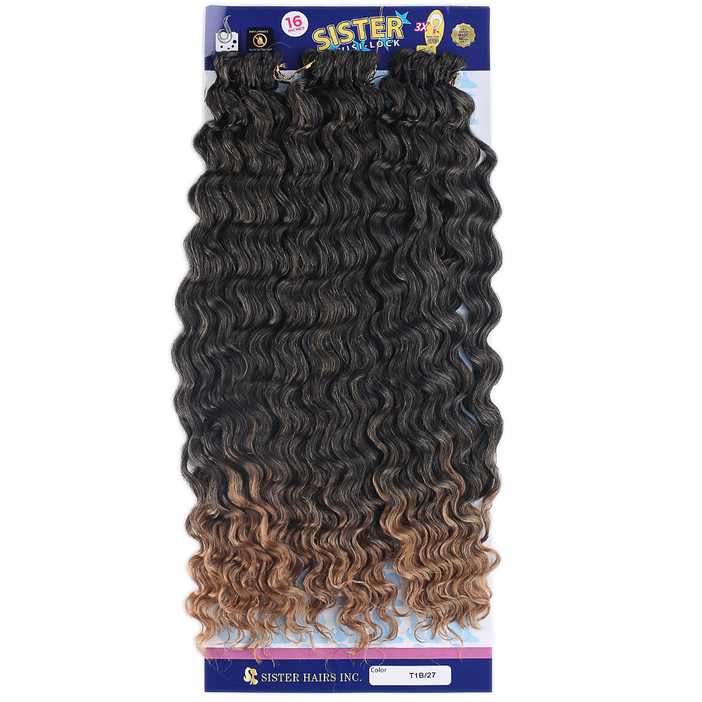 Sister Afro Dalgası Saç - Siyah Karamel Ombreli T1B/27