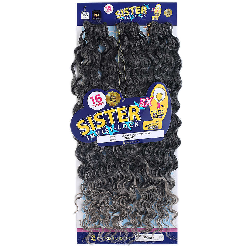 Sister Afro Dalgası Saç - Siyah Gri Ombreli T1B/Grey - Görsel 3