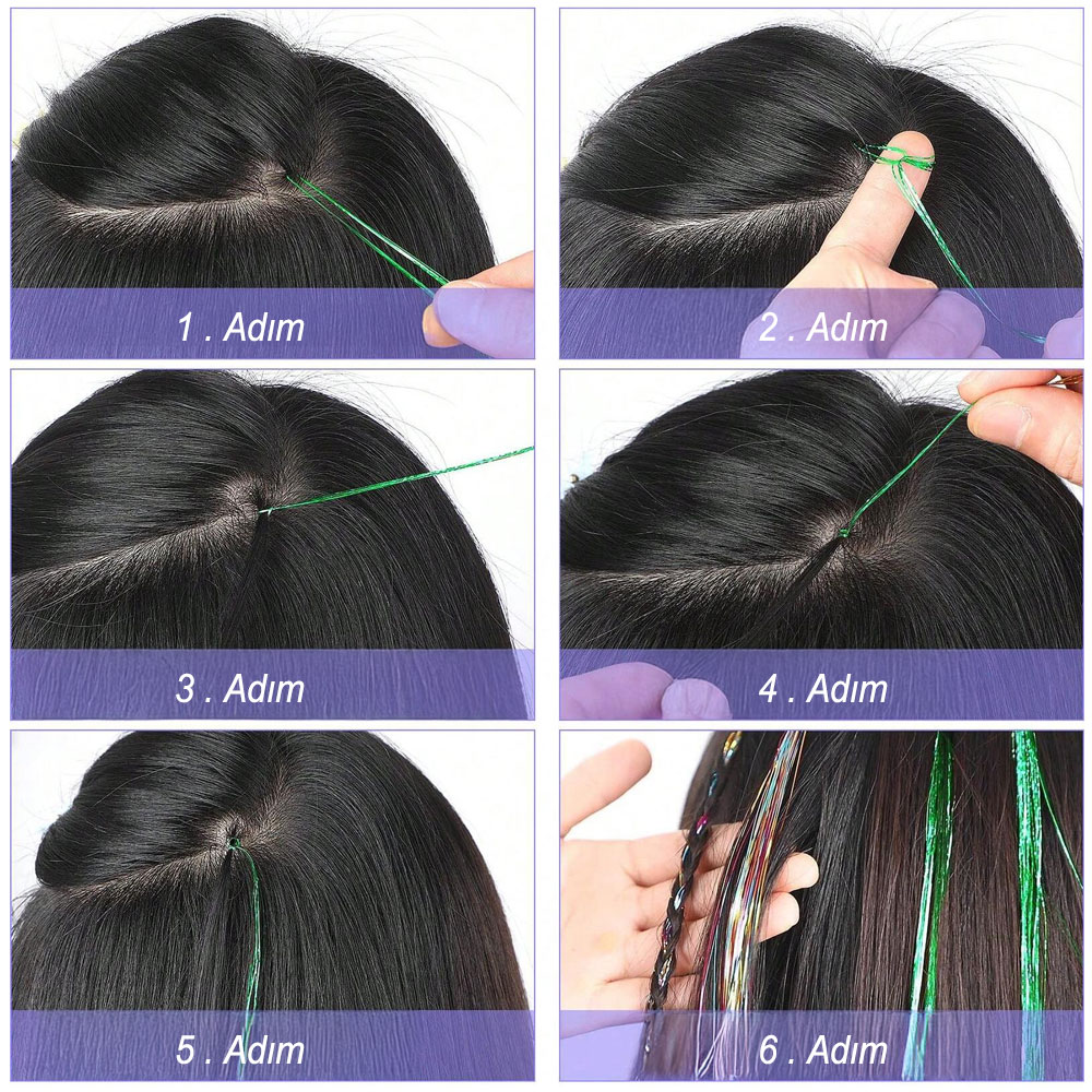 Hair Tinsel Saç Simi - HT13 - Görsel 3