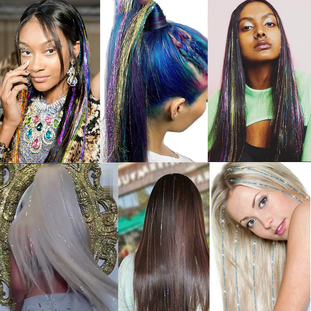 Hair Tinsel - Saç Simi - Yeşil - Görsel 3